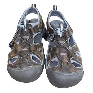 KEEN Venice Sport Waterproof Hiking Gorp Sandals 003989 size 6 grey/brown/blue